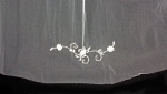 Veil - Multi layers - Beaded Embroidery Flower - 40" - VL-V106IV